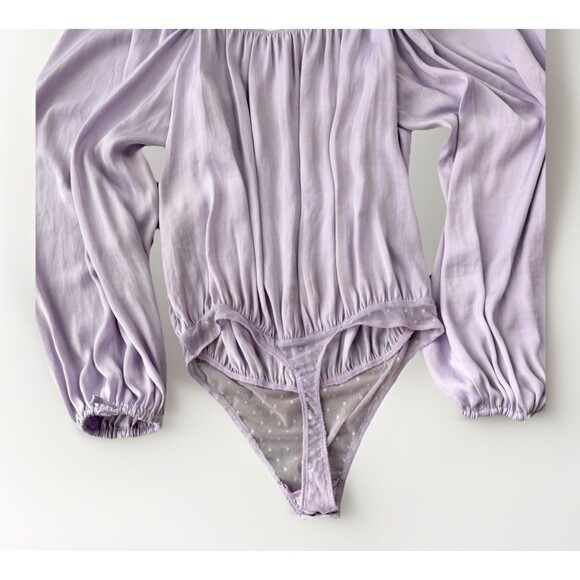 Intimately Free People Another Round Purple Boho Bodysuit Size S Blouse - Picture 3 of 5